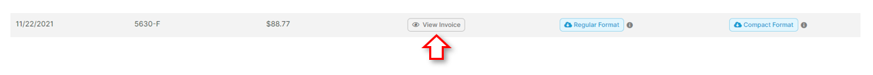 View Invoice icon on an invoice row