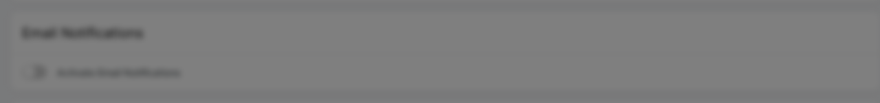 WebShip Email Notifications section with activation toggle